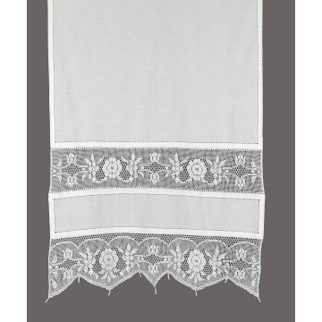 κουρτίνα 097 (90cm x 130cm) λευκό με τούνελ