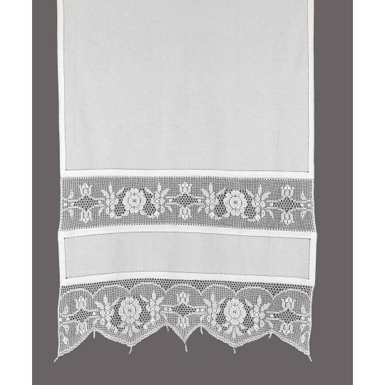 κουρτίνα 097 (90cm x 130cm) λευκό με τούνελ