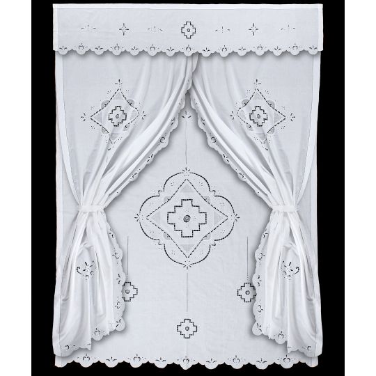 κουρτίνα NKFT3 (σετ 6 τεμαχίων) λευκή με τούνελ