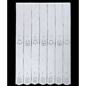 κουρτίνα 329 (210cm x 270cm) λευκή με τούνελ