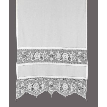 κουρτίνα 097 (200cm x 270cm) λευκό με τούνελ