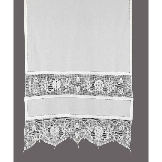 κουρτίνα 097 (200cm x 270cm) λευκό με τούνελ