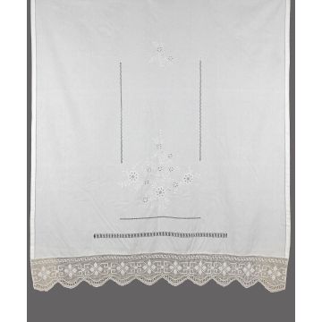 κουρτίνα 4878A (150cm x 180cm) λευκό με τούνελ