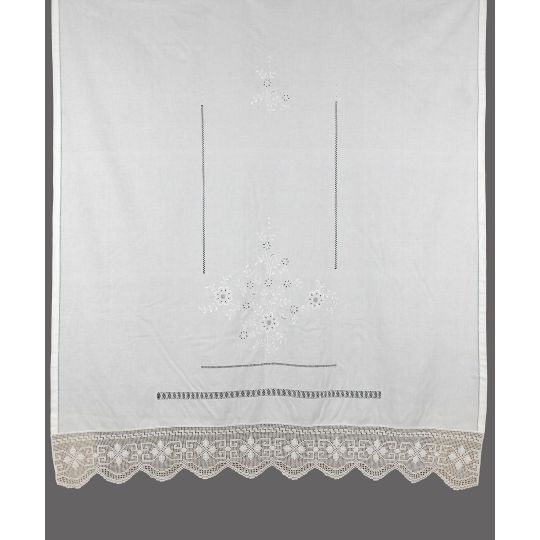 κουρτίνα 4878A (160cm x 160cm) λευκό με τούνελ