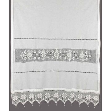 Silk Fashion κουρτίνα 021 (160cm x 160cm) λευκό με τούνελ