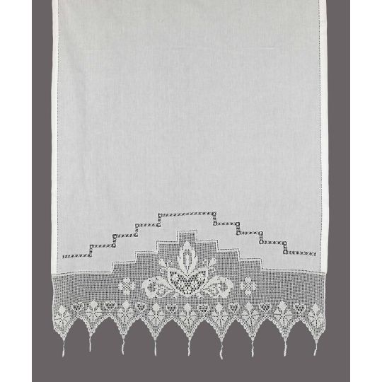 κουρτίνα 075 (50cm x 100cm) λευκό με τούνελ