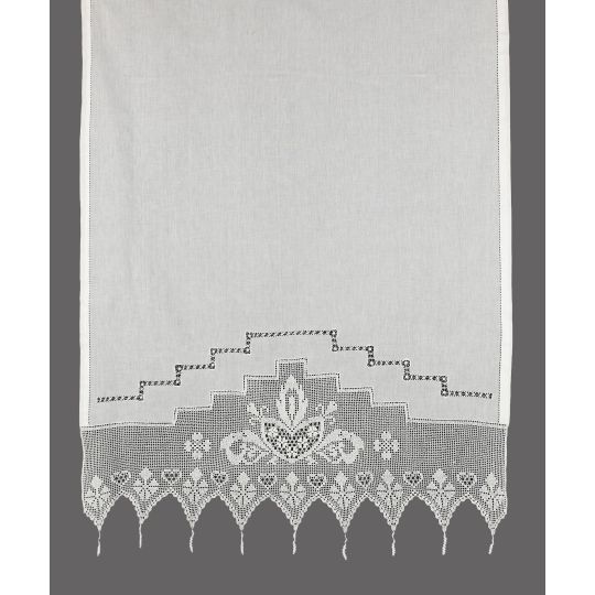 κουρτίνα 075 (90cm x 130cm) λευκό με τούνελ