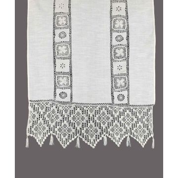 κουρτίνα 426 (200cm x 270cm) λευκό με τιράντες