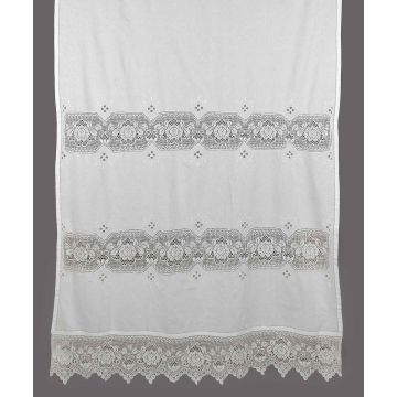 κουρτίνα 674 (40cm x 80cm) λευκό με τούνελ