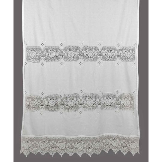 κουρτίνα 674 (40cm x 80cm) λευκό με τούνελ