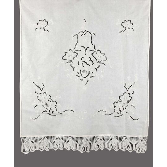 κουρτίνα 662 (120cm x 150cm) λευκό με τούνελ