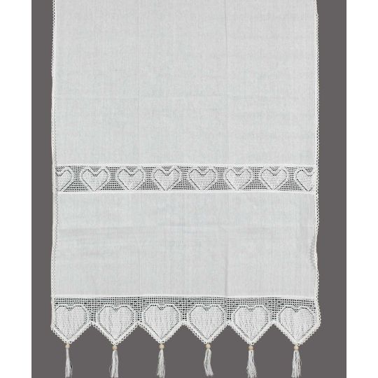 κουρτίνα 432 (90cm x 130cm) λευκή με τούνελ