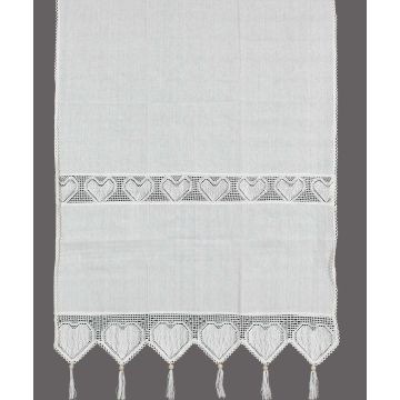 κουρτίνα 432 (160cm x 160cm) λευκή με τούνελ