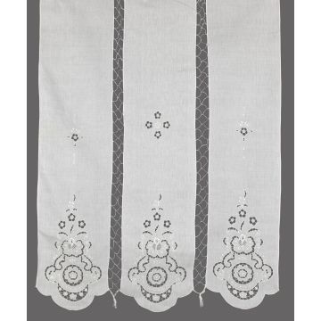 κουρτίνα 177 (140cm x 260cm) λευκή με τούνελ