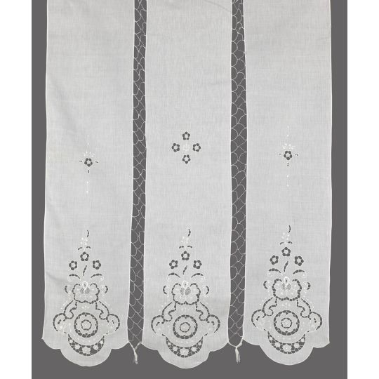 κουρτίνα 177 (140cm x 260cm) λευκή με τούνελ