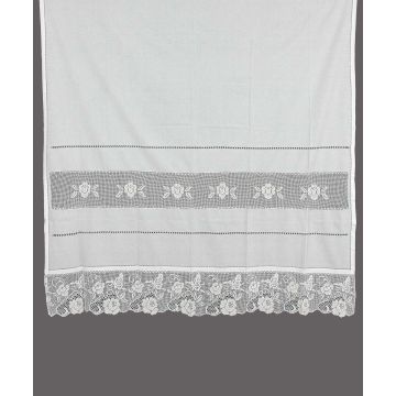 κουρτίνα 5119 (160cm x 160cm) λευκή με τούνελ