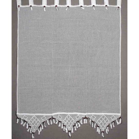 κουρτίνα 2003/1 (160cm x 160cm) λευκή με τιράντα