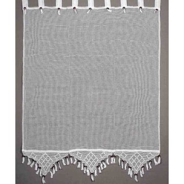 κουρτίνα 2003/1 (130cm x 240cm) λευκή με τιράντα
