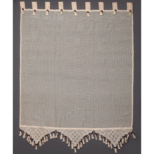 κουρτίνα 2003/1 (160cm x 160cm) ecru με τιράντα