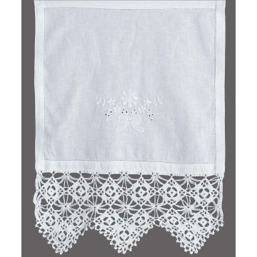 κουρτίνα 6748 (70cm x 120cm) λευκό με τούνελ