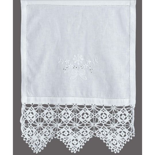 κουρτίνα 6748 (70cm x 120cm) λευκό με τούνελ