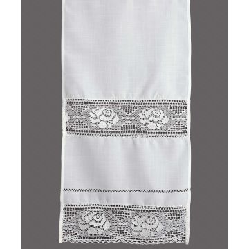 κουρτίνα 343 (90cm x 130cm) λευκό με τούνελ