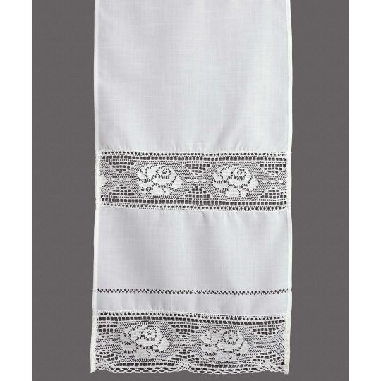 κουρτίνα 343 (90cm x 130cm) λευκό με τούνελ