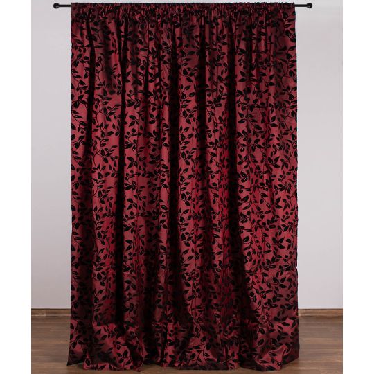 Κουρτίνα 081 (300cm x 275cm) με τρέσα μπορντώ