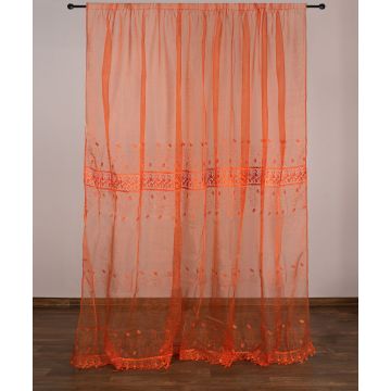 Κουρτίνα MK15 (280cm x 300cm) με τρέσα πορτοκαλί