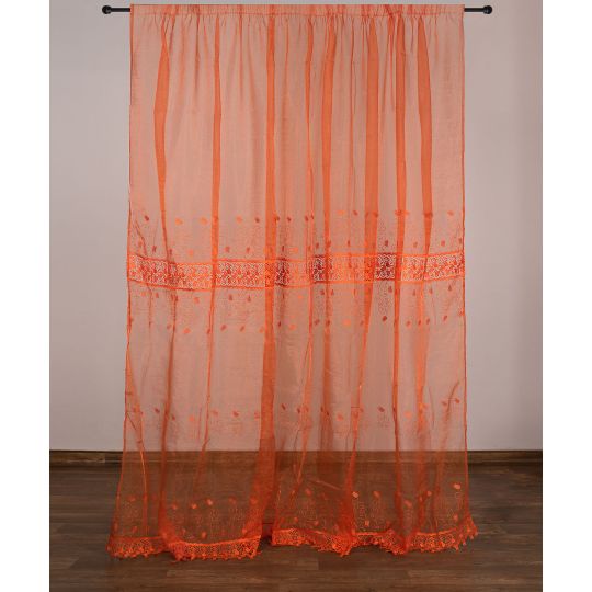 Κουρτίνα MK15 (280cm x 300cm) με τρέσα πορτοκαλί