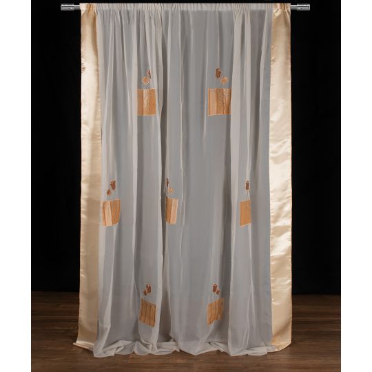 Κουρτίνα w52-5708 (300cm x 300cm) με τρέσα μπεζ