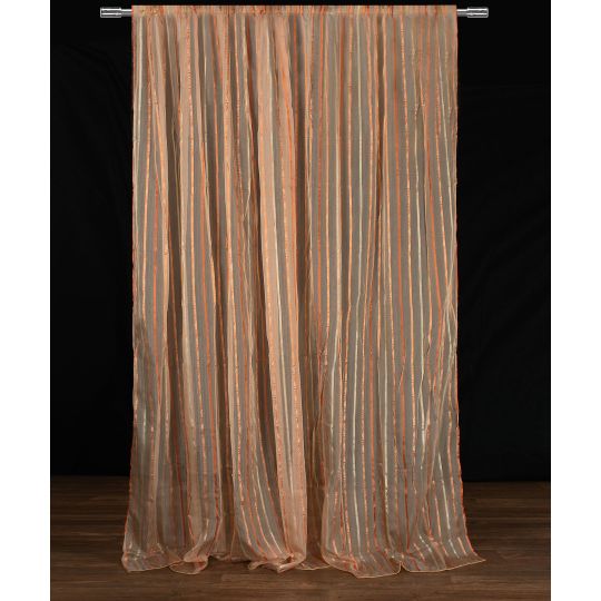 Κουρτίνα nx6104 (280cm x 300cm) με τρέσα μπέζ