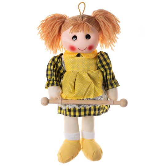 Κούκλα Bambola κρεμαστράκι (35cm x 15cm) κίτρινη