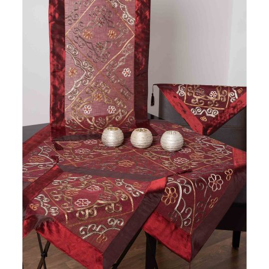 Σετ 4 τεμαχίων (90cm x 90cm 40cm x 110cm 2x40cm x 40cm ) 6110 κόκκινο