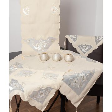 Σετ 7 τεμαχίων  (90cm x 90cm 40cm x 110cm 2x60cm x 60cm 2x 40cm x 40cm 140cm x 140cm) 05 μπεζ