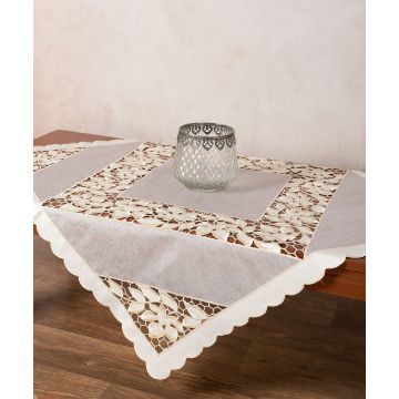 Σατέν κοφτό τραπεζοκαρέ (135cm x 135cm) 8024a