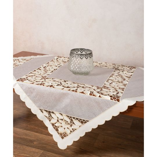 Σατέν κοφτό τραπεζοκαρέ (135cm x 135cm) 8024a