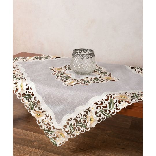 Σατέν κοφτό τραπεζοκαρέ (135cm x 135cm) L090035A