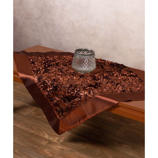 Σατέν καρέ 6134 (85cm x 85cm) καφέ