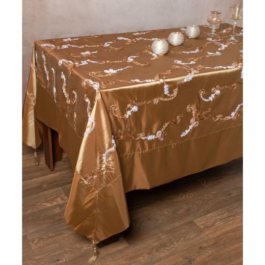 Σατέν Τραπεζομάντηλο ( 180cm x 220cm ) 6271 Χρυσό