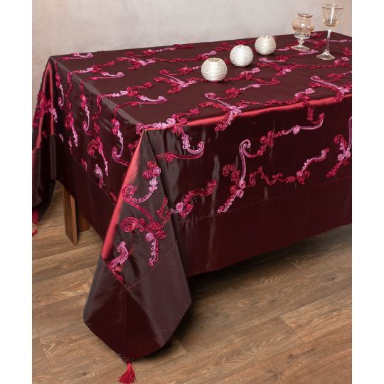Σατέν Τραπεζομάντηλο ( 180cm x 220cm ) 6271 Μπορντώ