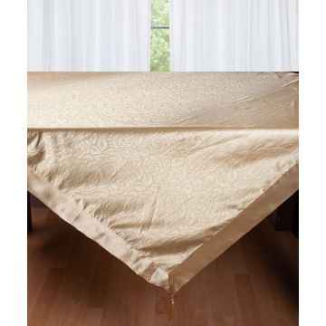 Σατέν τραπεζομάντηλο 2009 λουλούδι (130cm x 160cm) χρυσό