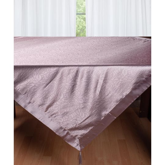 Σατέν τραπεζομάντηλο 2009 λουλούδι (160cm x 220cm) μώβ