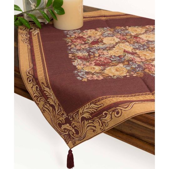 τραπεζοκαρέ  (140cm X 140cm)  2061 μπορντώ