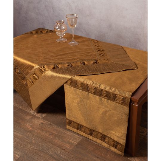 Silk Fashion καρέ (85cm X 85cm) 3819Α μπρονζέ