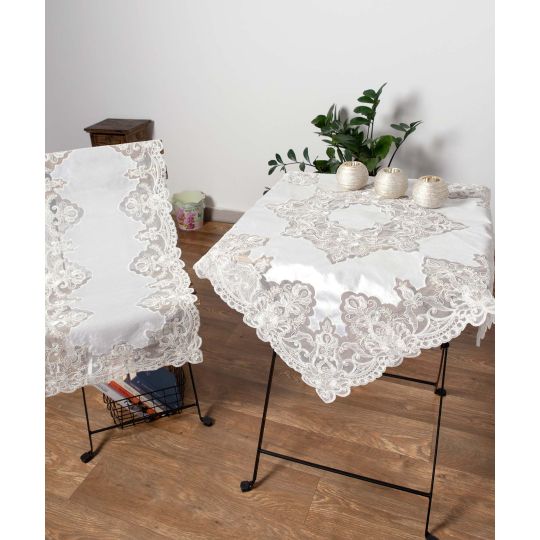 Silk Fashion καρέ (85cm X 85cm)  YL169-14B λευκό