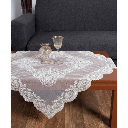 τραπεζοκαρέ (135cm x 135cm) YL12A-176 ivory