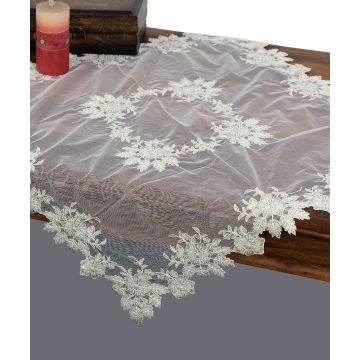 Silk Fashion διακοσμητικά πετσετάκια (1 τεμάχιο) (50cm X 50cm) YL2016 λευκό