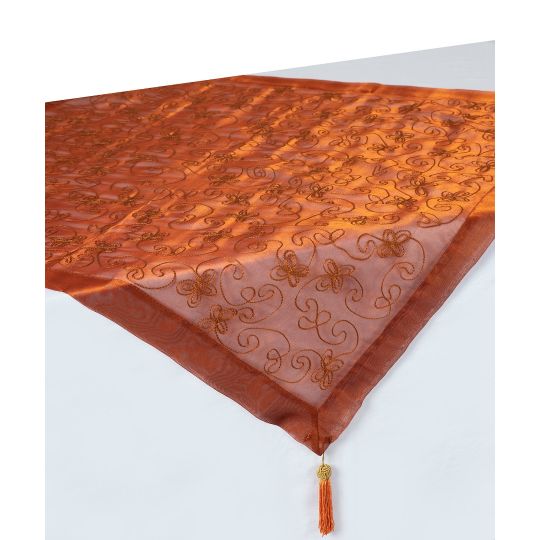 Silk Fashion Καρέ (90cm x 90cm) 0001061A Κεραμιδί