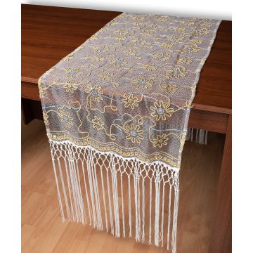 Τούλινη καρέ τραβέρσα 7180 (50cm x 200cm) λευκό